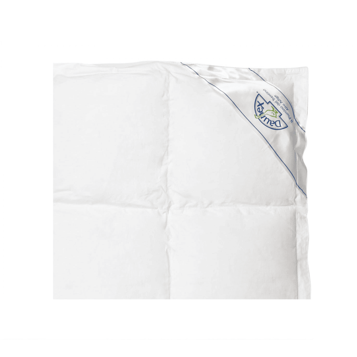 Piumino matrimoniale Tirolo Light 250x200 cm in 100% piumino bianco Daunex angoli