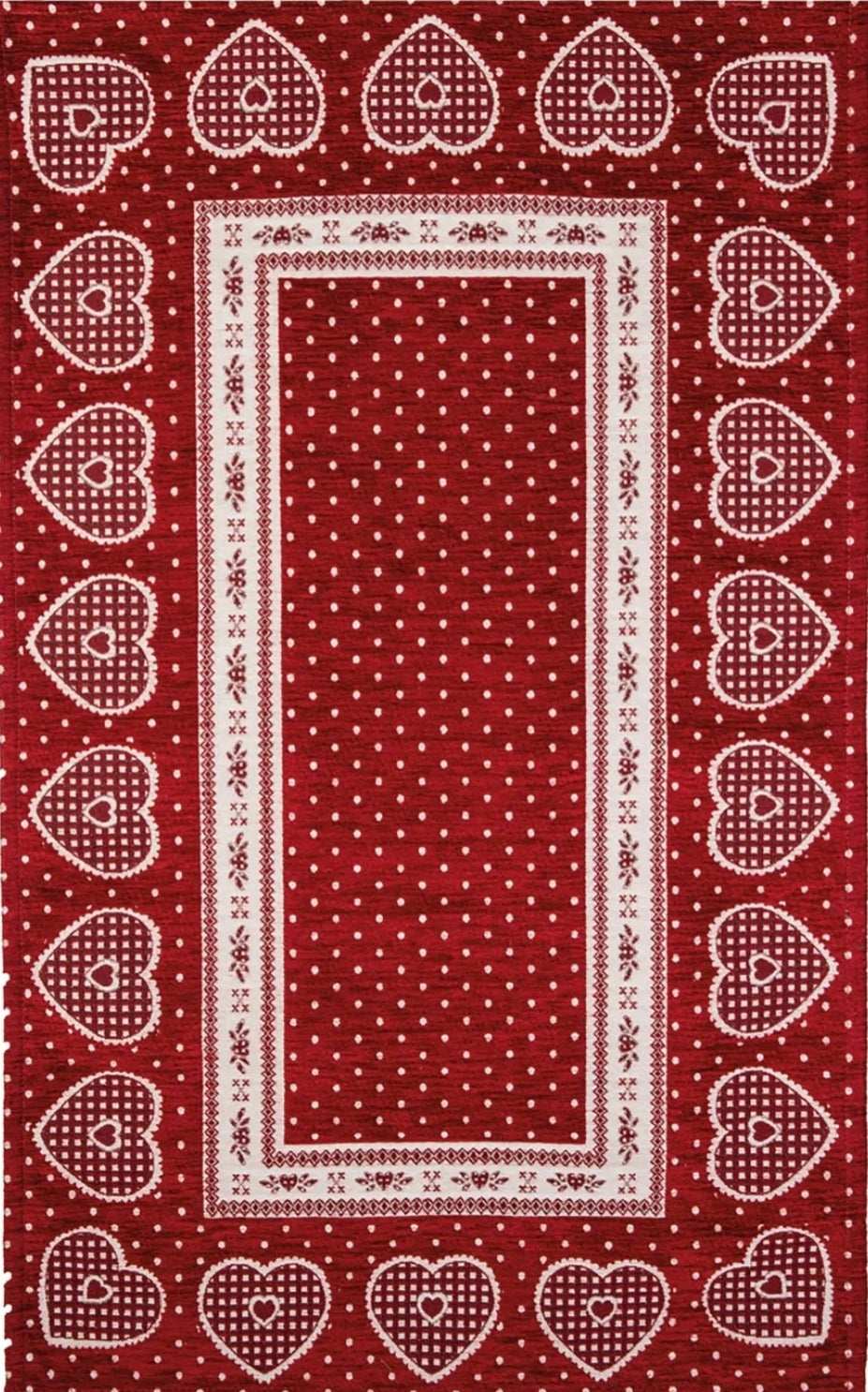Tappetino Montmartre antiscivolo 65x110 cm rosso
