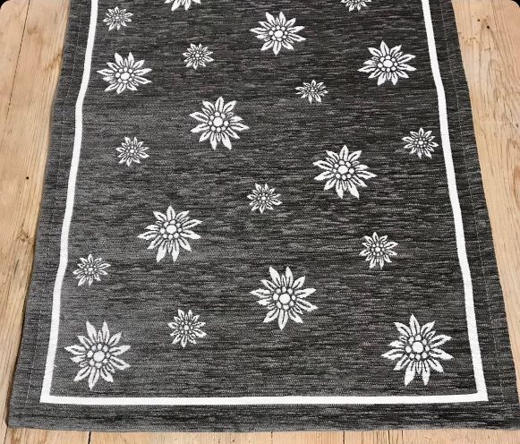 Tappeto Braies antiscivolo colore antracite 65x110 cm