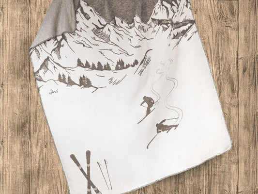 Coperta Softcotton Sciatori