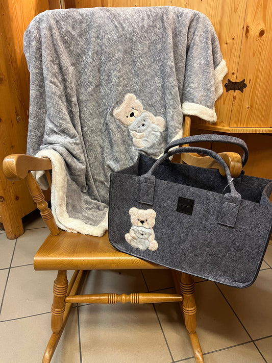 Plaid morbidotto con borsa My Teddy