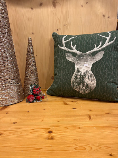 Cuscino tirolese Cervo - rosso o verde