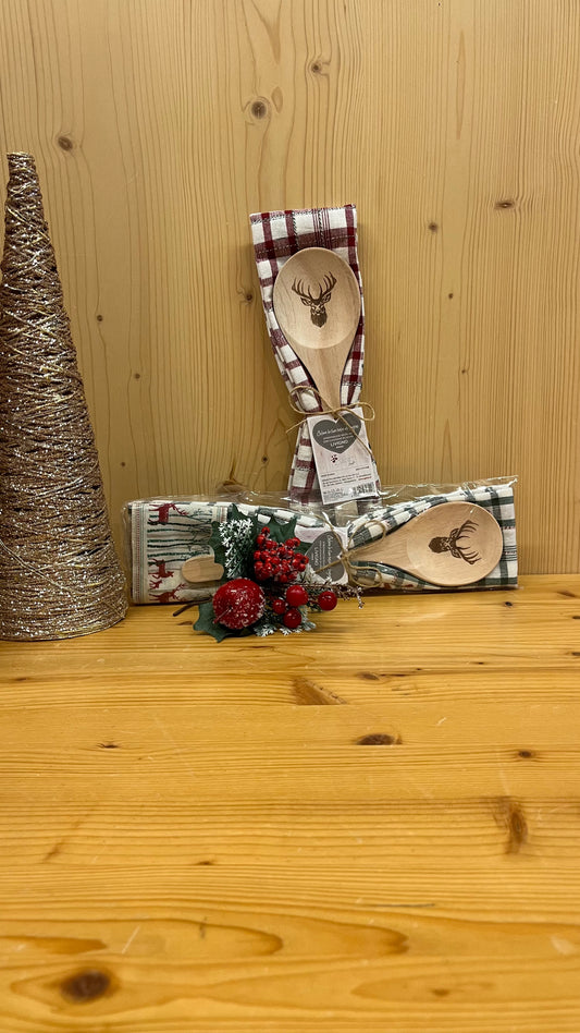 Set "Livigno" - Strofinaccio con cucchiaio