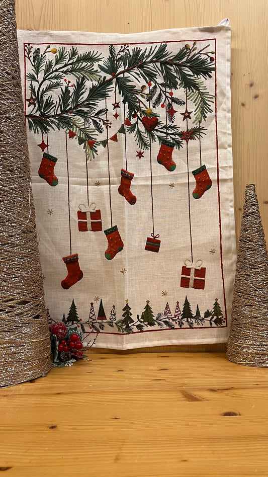 Strofinaccio "calze di natale"
