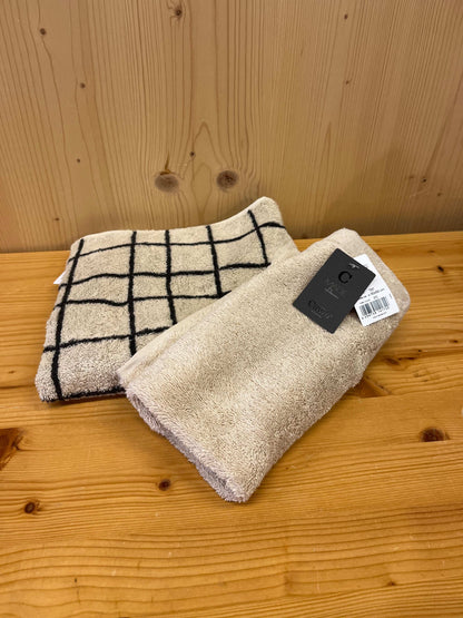 Set asciugamani Cawö “Quadretto piccolo” colore beige