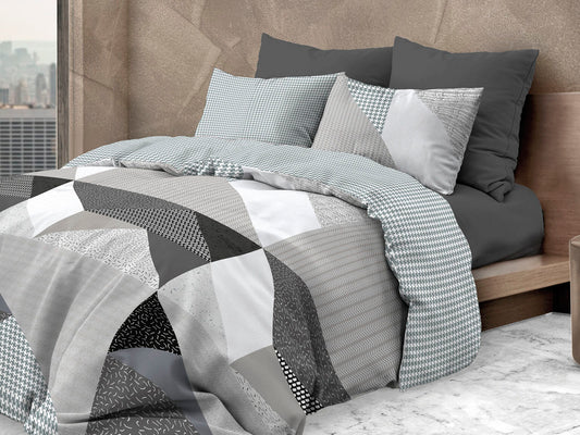 Copripiumino Infinity Matrimoniale "Astratto Grigio"