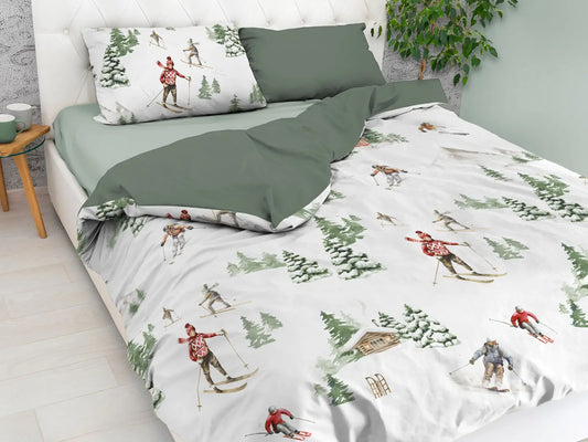 Parure copripiumino Infinity matrimoniale "Sci Mon Amour Verde"