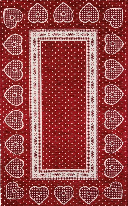 Tappetino Montmartre antiscivolo 65x110 cm rosso