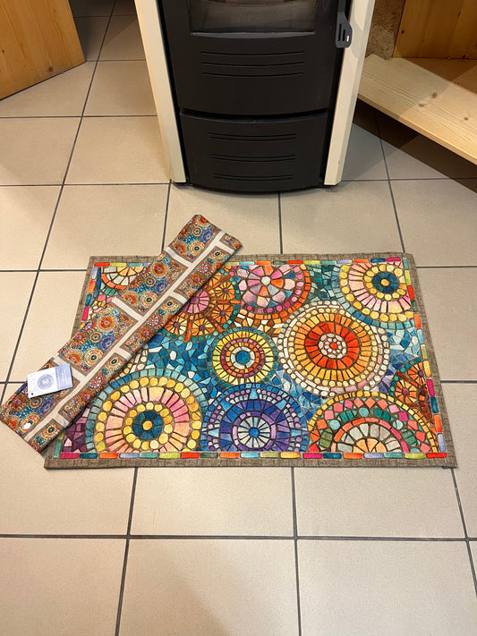 Tappeto mille usi con fantasia Murano, venduto con porta tappeto