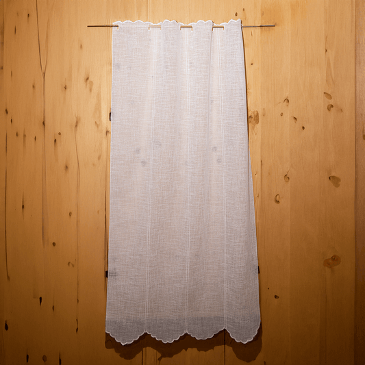 Tenda tirolese Base Bianca a metraggio, moduli 16 cm, tagliata su misura, altezza 150 cm