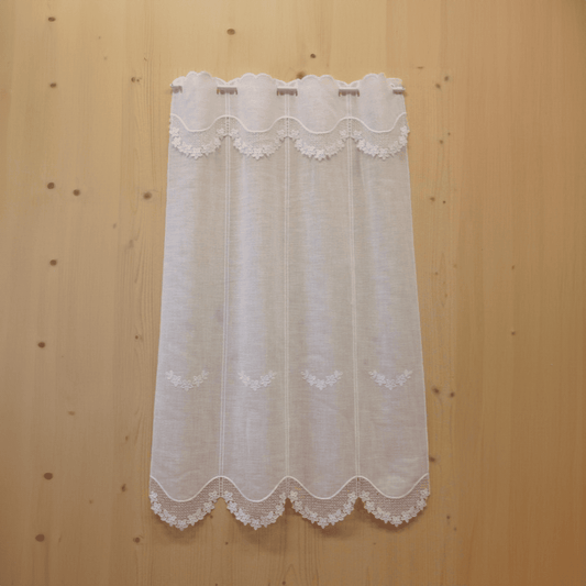 Tenda tirolese Fiore Onda a metraggio, moduli 16 cm, altezza 60 cm, tagliata su misura