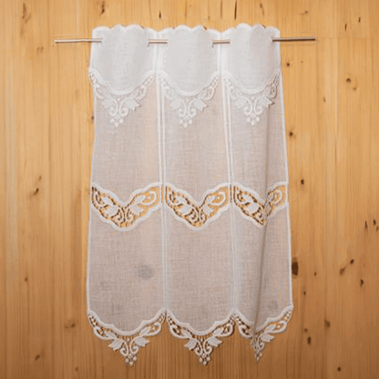 Tenda tirolese a metraggio con decorazione a onda, moduli 16 cm, tagliata su misura